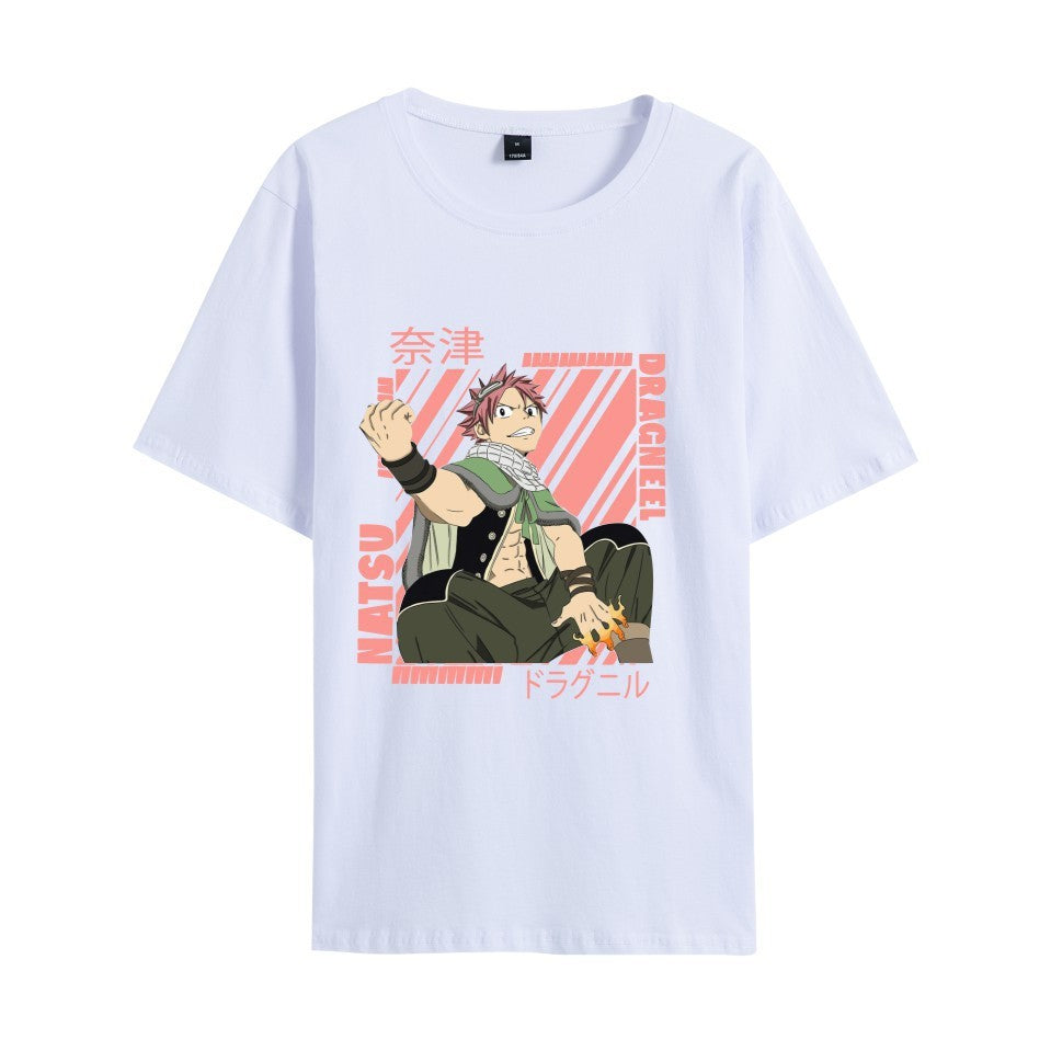 Fairy Tail Natsu Dragneel Anime T-shirt (Unisex) round-neck