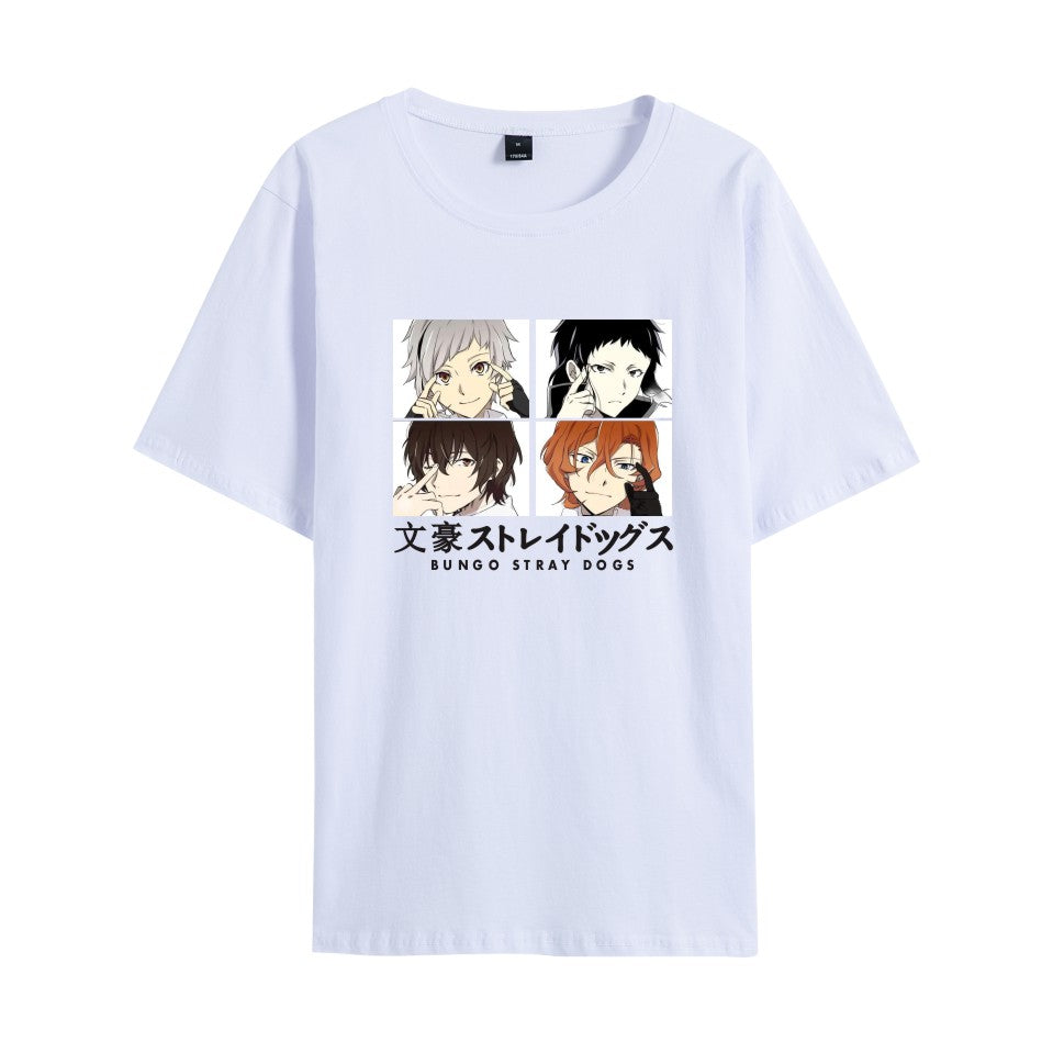 Bungou Stray Dogs Characters Anime T-shirt (Unisex) round-neck