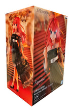 Load image into Gallery viewer, Free Royal Mail Tracked 24hr delivery Beautiful statue of Itsuki Nakano (Youngest sister of the Nakano quintuplets) from the popular anime The Quintessential Quintuplets. This figure is launched by Banpresto as part of the latest Kyunties series. The figure is sculpted stunningly, showing Itsuki posing elegantly in her black dress, and wearing her black heels. Excellent gift for any Quintuplets fan.