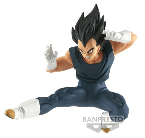 Free UK Royal Mail Tracked 24hr delivery   Astounding statue of Vegeta from the legendary anime Dragon Ball Z. This figure is launched by Banpresto as part of their latest Super Hero Match Maker series.   The sculptor has created this in excellent detail, showing Vegeta posing in battle mode.- Truly amazing !   This PVC statue stands at 11cm tall, and packaged in a gift/collectible box from Bandai. 