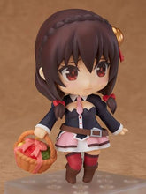 Load image into Gallery viewer, This premium nendoriod figure of Yunyun from the popular anime KonoSuba is launched by GOOD SMILE COMPANY this year as part of their latest Nendoroid series (758).   The set comes with the nendoriod figure Darkness, three facial plates ( including a confident expression to display her proposing a duel with Megumin, a hesitant expression to capture her more reserved personality as well as a distressed expression with tears in her eyes).
