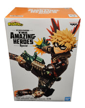 Load image into Gallery viewer, Free UK Royal Mail Tracked 24hr delivery   Striking statue of Katsuki Bakugo from the popular anime series My Hero Academia. This figure is launched by Banpresto as part of their latest Amazing Heroes Special edition.   The sculptor did a fantastic job creating this piece, showing Bakugo posing in his battle uniform in battle mode.   This PVC statue stands at 12cm tall, and packaged in a gift/collectible box from Bandai. 
