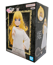 Load image into Gallery viewer, Stunning statue of Princess from the popular anime series Tis Time for Torture Princess. This beautiful figure is lanched by Banpresto as part of the latest edition. The creator did a smashing job creating this piece, showing the Princess from the human world kingdom posing in her white prisoner outfit, with cuffed chains around her right ankle. The set also includes two facial plates showing two different emotions.