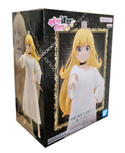 Load image into Gallery viewer, Stunning statue of Princess from the popular anime series Tis Time for Torture Princess. This beautiful figure is lanched by Banpresto as part of the latest edition. The creator did a smashing job creating this piece, showing the Princess from the human world kingdom posing in her white prisoner outfit, with cuffed chains around her right ankle. The set also includes two facial plates showing two different emotions.