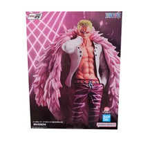 Load image into Gallery viewer, Free UK Royal Mail Tracked 24hr delivery
Astounding statue of Donquixote Doflamingo from the legendary anime ONE PIECE. This awesome figure is launched by ICHIBANSHO FIGURE as part of their latest Masterlise collection.
The creator has finished this piece in excellent fashion, showing Donquixote Doflamingo posing stunningly in his iconic pink feather coat. -Stunning!
This PVC statue stands at 26cm tall, and packaged in a gift/collectible box from Bandai.
Official brand: ICHIBANSHO FIGURE / Bandai
E