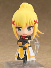 Load image into Gallery viewer, Free UK Royal Mail Tracked 24hr Delivery   This premium nendoriod figure of Darkness from the popular anime KonoSuba is launched by GOOD SMILE COMPANY this year as part of their latest Nendoroid series (758).   The set comes with the nendoriod figure Darkness, three facial plates ( including a composed smiling expression, a euphoric expression with a slight blush on her cheeks as well as a worried, blushing expression that makes you wonder what she is anticipating!).
