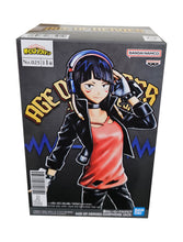 Load image into Gallery viewer, Cool statue of Kyoka Jiro (Aka Earphone Jack) from the classic anime My Hero Academia. This statue is launched by Banpresto as part of their latest Age of Heroes collection.   This figure is created spectacularly, showing Kyoka Jiro posing with her earphones. From the hair, facial expressions, all the way down to the creases of her clothing, all created in immense detail. - Stunning !   This PVC statue stands at 15cm tall, and packaged in a gift/collectible box from Bandai.

