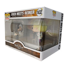Load image into Gallery viewer, Free UK Royal Mail Tracked 24hr delivery   Spectacular Funko POP &quot;Moment&quot; figure set. - Eren Meets Reiner. Adapted from the final season. - Truly Amazing !  Set include: POP figure of Eren, Reiner, and Falco (10cm), two chairs, wooden box, oil lamp, and the floor base.   Official brand: FUNKO   Excellent gift for any Attack On Titan fan. 
