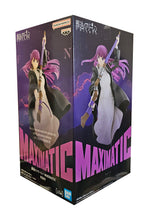 Load image into Gallery viewer, Fern Unleashes Her Magic
Bring the talented young mage Fern to your collection with this officially licensed Frieren: Beyond Journey’s End Maximatic Figure by Banpresto / Bandai Spirits.
Fern is beautifully recreated in her familiar black-and-white mage outfit, wielding her staff as her flowing purple hair and clothing create a fantastic sense of movement. The dynamic pose captures Fern ready for battle while retaining the calm and composed presence that makes her such a memorable character in Frieren: Bey