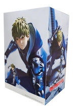 Load image into Gallery viewer, Free UK Royal Mail Tracked 24hr delivery   Cool statue of Genos from the popular anime ONE PUNCH MAN. This striking figure is launched by Banpresto as part of their latest collection.   The creator did a spectacular job creating this piece, showing Genos posing posing in battle mode wearing his blue hoodie.   This PVC statue stands at 10cm tall, and packaged in a gift collectible box from Bandai.   Official brand: Banpresto / Bandai