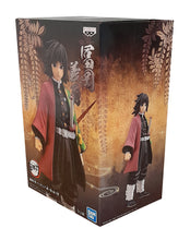 Load image into Gallery viewer, Free UK Royal Mail Tracked 24hr delivery   Stunning figure of Giyu Tomioka from the popular anime series Demon Slayer. This figure is launched by Banpresto as part of their latest collection - vol.5  This figure is created beautifully, showing Giyi posing in his Hashira uniform, with his Nichirin sword attached at his side.   This PVC Statue stands at 16cm tall, and packaged in a gift/collectible box from Bandai. 
