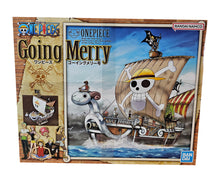Load image into Gallery viewer, Free UK Royal Mail Tracked 24hr delivery Stunning model kit of the famous pirate ship "GOING MERRY" from the legendary anime ONE PIECE. This model kit is launched by Bandai as part of their latest collection. Going Merry is the first full-size ship own by the straw hat pirates. This model kit also included mini figures of the full straw hat team. The ship is created beautifully, easy to assemble and no glue required.