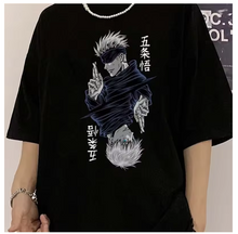 Load image into Gallery viewer, Free UK Royal Mail Tracked 24hr delivery
 
Stunning design of Satroru Gojo - Jujutsu Kaisen -  Japanese Anime T-shirt. 
  
This high quality cotton T-shirt is lightweight and comfortable to wear.
Premium DTG technology prints the design directly onto the T-shirt which makes the design really stand out, easy to wash, and the colours will not fade or crack.
Excellent gift for any Jujutsu Kaisen fan.
Material: 100% Cotton