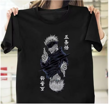 Load image into Gallery viewer, Free UK Royal Mail Tracked 24hr delivery
 
Stunning design of Satroru Gojo - Jujutsu Kaisen -  Japanese Anime T-shirt. 
  
This high quality cotton T-shirt is lightweight and comfortable to wear.
Premium DTG technology prints the design directly onto the T-shirt which makes the design really stand out, easy to wash, and the colours will not fade or crack.
Excellent gift for any Jujutsu Kaisen fan.
Material: 100% Cotton