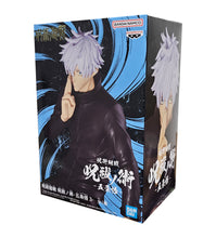 Load image into Gallery viewer, Cool statue of Satoru Gojo from the popular anime series Jujutsu Kaisen. This figure is launched by Banpresto as part of their latest Jufutsunowaza collection.   The creator did a fantastic job creating this piece, showing Satoru Gojo posing in his uniform, ready to perform his curse technique. - Truly stunning !   This PVC statue stands at 16cm tall, and packaged in a gift/collectible box from Bandai.  Official brand: Banpresto / Bandai
