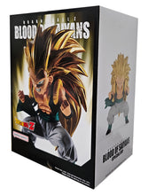 Load image into Gallery viewer, Free UK Royal Mail Tracked 24hr delivery Striking statue of Gotenks from the legendary anime Dragon Ball Z. This figure is launched by Banpresto as part of their latest Blood Of Saiyans special collection - vol. 14. This spectacular figure is created meticulously, showing Gotenks posing in his super saiyan form. From the hair, eye expression, muscle definition, all the way down to the creases of the clothing, all created in immense detail.