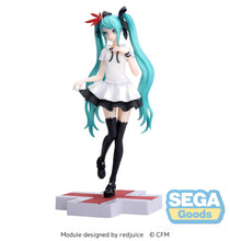 Load image into Gallery viewer, Free UK Royal Mail Tracked 24hr delivery Stunning statue of Hatsune Miku (Global Vocaloid Superstar). This figure is launched by Good Smile Company and SEGA as part of their latest Luminasta collection - Project Diva Mega 39's. The creator has completed this in amazing fashion, showing Hatsune Miku posing elegantly in her white short sleeve dress.