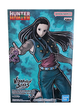 Load image into Gallery viewer, Free UK Royal Mail Tracked 24hr delivery Striking statue of Illumi Zoldyck from the legendary anime Hunter X Hunter. This amazing statue is launched by Banpresto as part of their latest Vibration Stars collection. The sculptor has completed this piece spectacularly, showing Illumi Zoldyck posing in battle mode throwing his primary weapon - "Needles". This PVC statue stands at 17cm tall, and packaged in a gift/collectible box from Bandai. Official brand: Bandai/Banpresto