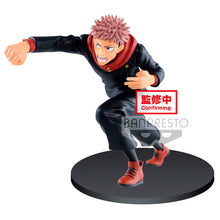 Load image into Gallery viewer, Free UK Royal Mail Tracked 24hr delivery   Amazing statue of Yuji Itadori from the popular anime series Jujutsu Kaisen. This figure is launched by Banpresto as part of their Jufutsunowaza collection.   The creator completed this piece in excellent fashion, showing Yuji posing in his uniform and in battle mode. - Stunning !   This PVC statue stands at 12cm tall, and packaged in a gift/collectible box from Bandai.  Official brand: Banpresto / Bandai
