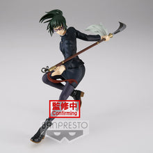 Load image into Gallery viewer, Free UK Royal Mail Tracked 24hr delivery    Impressive statue of Maki Zenin from the popular anime series Jujutsu Kaisen. This figure is launched by Banpresto as part of their latest Jufutsunowaza collection.   The creator did a fantastic job creating this piece, showing Maki Zenin posing battle mode wearing her Jujutsu High uniform, and holding her primary weapon the long Naginata polearm. - Truly stunning ! 
