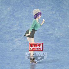 Load image into Gallery viewer, Beautiful figure of Hiro Segawa from the popular anime series A Couple of Cuckoos. This Statue is launched by Banpresto as part of their latest Kyunties series.   This figure is created exquisitely showing Hiro posing in her beanie hat, green top and black shorts. From the Hair, facial expression, down to the creases of her outfit, all created exceptionally.    This PVC statue stands at 17cm

