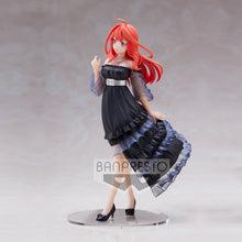 Load image into Gallery viewer, Free Royal Mail Tracked 24hr delivery Beautiful statue of Itsuki Nakano (Youngest sister of the Nakano quintuplets) from the popular anime The Quintessential Quintuplets. This figure is launched by Banpresto as part of the latest Kyunties series. The figure is sculpted stunningly, showing Itsuki posing elegantly in her black dress, and wearing her black heels. Excellent gift for any Quintuplets fan.
