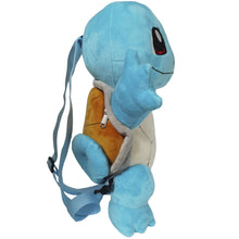 Load image into Gallery viewer, Free UK Royal Mail Tracked 24hr delivery   Official Squirtle Pokemon plush backpack launched by Nintendo.   Super cute backpack, double strap with zip.   Official brand: Nintendo   Size: 25cm x 15cm x 6cm   Excellent gift for any Pokemon fan. 
