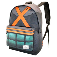 Load image into Gallery viewer, Free UK Royal Mail Tracked 24hr delivery   Official My Hero Academia anime adaptable bag/backpack. This amazing bag/backpack is launched by Karactermania as part of their latest launch.  Cool design of Bakugo Katsuki themed bag / backpack. This backpack has one large front pocket, one main compartment with a laptop section. Adjusted padded shoulder straps, and a back strap section adaptable to suitcases. 
