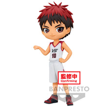 Load image into Gallery viewer, Free UK Royal Mail Tracked 24hr delivery   Amazing figure of Taiga Kagami from the popular anime series Kuroko&#39;s Basketball. This figure is launched by Banpresto as part of their latest Q Posket collection.  This Q Posket figure of Taiga is created beautifully. Adapted from the anime showing Taiga posing in his team uniform.    This PVC statue stands at 14cm tall, and packaged in a gift collectible box from Bandai.  Ver. A  Official brand: Banpresto / Bandai
