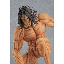 Load image into Gallery viewer, Free UK Royal Mail Special delivery guaranteed 1pm (next day)   Huge premium statue of Eren Yeager (Titan form) from the popular anime Attack On Titan. This spectacular statue is launched by Good Smile Company as part of their latest XL Pop Pop Parade collection.  This statue of Eren can take all fans breath away. Created meticulously, and weighs around 5kgs, and standing at 34cm tall, showing Eren in his titan form couching down, ready for combat. 
