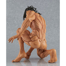 Load image into Gallery viewer, Free UK Royal Mail Special delivery guaranteed 1pm (next day)   Huge premium statue of Eren Yeager (Titan form) from the popular anime Attack On Titan. This spectacular statue is launched by Good Smile Company as part of their latest XL Pop Pop Parade collection.  This statue of Eren can take all fans breath away. Created meticulously, and weighs around 5kgs, and standing at 34cm tall, showing Eren in his titan form couching down, ready for combat. 
