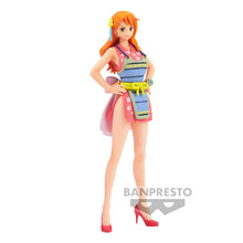 Load image into Gallery viewer, Free UK Royal Mail Tracked 24hr delivery
Elegant statue of Nami from the legendary anime series ONE PIECE. This fabulous statue is launched by Banpresto as part of their latest DFX collection - The Grandline Lady - vol.8.
The creator did a spectacular job with this piece, showing Nami posing beautifully in her dress and plated body armour. - Stunning !