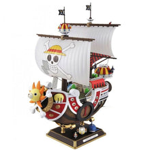 Load image into Gallery viewer, Free UK Royal Mail Tracked 24hr delivery Stunning model kit of the famous pirate ship "Thousand Sunny" from the legendary anime ONE PIECE. This model kit is launched by Bandai as part of their latest collection - Land of Wano version. Thousand Sunny Pirate ship is said to be the twice as the size as Going Merry. Also included an addition three mini boat models. This ship model is created beautifully, easy to assemble and no glue required.