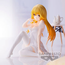 Load image into Gallery viewer, Free UK Royal Mail Tracked 24hr delivery Beautiful statue of Misaki Shokuhou (5th rank Level 5 Esper) from the popular anime series A certain Scientific Railgun. This figure is launched by Banpresto as part of their latest Relax Time collection. The creator did a fabulous work on this piece, showing Misaki posing elegantly in her night dress. This PVC statue stands at 11cm tall, and packaged in a gift / collectible box from Bandai.