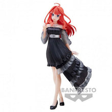 Load image into Gallery viewer, Free Royal Mail Tracked 24hr delivery Beautiful statue of Itsuki Nakano (Youngest sister of the Nakano quintuplets) from the popular anime The Quintessential Quintuplets. This figure is launched by Banpresto as part of the latest Kyunties series. The figure is sculpted stunningly, showing Itsuki posing elegantly in her black dress, and wearing her black heels. Excellent gift for any Quintuplets fan.