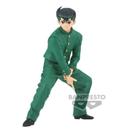 Classic statue of Yusuke Urameshi from the legendary anime Yu Yu Hakusho. This amazing figure is launched by Banpresto as part of their latest DFX series - celebrating the 30th anniversary of Yu Yu Hakusho.   The creator sculpted this statue stunningly, showing Yusuke posing in his classic green uniform. This statue really does bring you back to one of the best anime of of the 90s. 