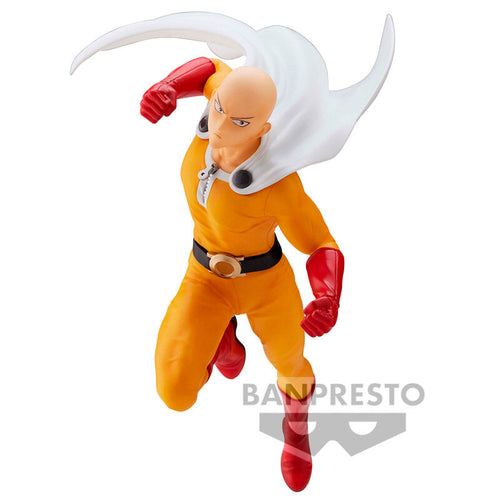 Free UK Royal Mail Tracked 24hr delivery   Super cool figure of Saitama from the popular anime ONE PUNCH MAN. This statue is launched by Banpresto as part of their latest collection.   The creator had finished this piece perfectly, showing Saitama in his hero outfit, posing in battle mode, ready to unleash his finishing punch.   This PVC statue stands at 13cm tall, comes with a base, and packaged in a gift / collectible box from Bandai.   Official Brand: Banpresto /  Bandai 
