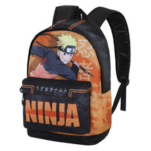 Load image into Gallery viewer, Official Naruto Shippuden backpack launched by Karactermania as part of their latest collection. Light weight urban design backpack with a signle main compartment, and a front zipped section. Interior linings with extra pocket for electronic devices. Adjustable padded straps and back strap section adaptable to suitcases. The backpack / bag is excellent for school college. Official brand: Karactermania