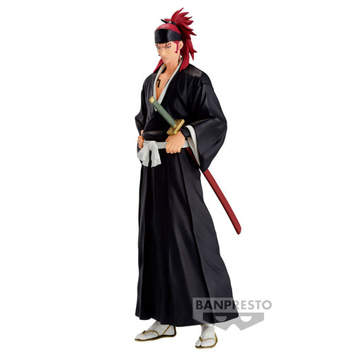 Free UK Royal Mail Tracked 24hr delivery   Astounding figure of Renji Abarai from the popular anime series BLEACH. This statue is launched by Banpresto as part of their latest Solid and Souls collection.  This figure is created in excellent detail, showing Renji posing in his kimono, and with his sword attached on the side. From the hair, facial, all the way down to the creases of the clothing, all created in immense detail. - Breathtaking ! 