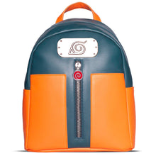 Load image into Gallery viewer, Free UK Royal Mail Tracked 24hr delivery   Official Naruto Shippuden backpack. This premium leather bag / backpack is launched by DIFUZE as part of their latest collection.  Naruto themed design, front panel zip, and main compartment zip.  Size: 26cm x 21cm x 12cm   Material: PVC leather  Official brand: DIFUZE  Excellent gift for any NARUTO fan.
