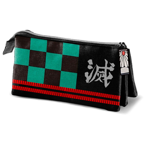 Free UK Royal Mail Tracked 24hr delivery   Official Demon Slayer Tanjiro Kamado pencil case. This pencil case is launched by Karactermania as part of their latest collection.   The pencil case has a main compartment zip, once unzipped the pencil case splits into three sections, and the middle compartment will have another zip closure.  Excellent design, and great for school/college. 