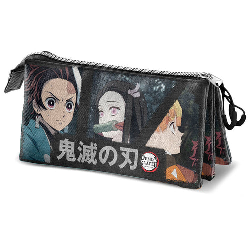 Free UK Royal Mail Tracked 24hr delivery   Official Demon Slayer Kimetsu No Yaiba pencil case. This pencil case is launched by Karactermania as part of their latest collection.   The pencil case has a main compartment zip, once unzipped the pencil case splits into three sections, and the middle compartment will have another zip closure.  Excellent design, and great for school/college. 