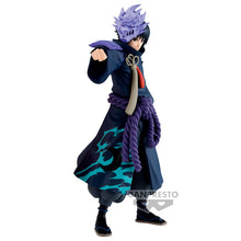 Load image into Gallery viewer, Free UK Royal Mail Tracked 24hr delivery   Striking statue of Sasuke Uchiha from the legendary anime Naruto Shippuden. This figure is launched by Banpresto as part of the latest collection celebrating the 20th Anniversary of Naruto.   The creator completed this piece in excellent fashion, showing Sasuke posing in his latest traditional uniform!   This PVC statue stands at 16cm tall, and packaged in a gift/collectible box from Bandai.   Official brand: Banpresto / Bandai

