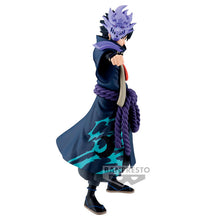 Load image into Gallery viewer, Free UK Royal Mail Tracked 24hr delivery   Striking statue of Sasuke Uchiha from the legendary anime Naruto Shippuden. This figure is launched by Banpresto as part of the latest collection celebrating the 20th Anniversary of Naruto.   The creator completed this piece in excellent fashion, showing Sasuke posing in his latest traditional uniform!   This PVC statue stands at 16cm tall, and packaged in a gift/collectible box from Bandai.   Official brand: Banpresto / Bandai
