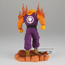 Load image into Gallery viewer, Powerful statue of Orange Piccolo (his strongest form) from the legendary anime Dragon Ball Z. This statue is launched by Banpresto as part of their latest SUPER HERO HISTORY BOX collection - vol.7   The creator did a smashing job on this piece, showing Piccolo posing in his strongest form, with flames coming off his shoulders, and standing on top of the cool rocky design stand. - Truly stunning ! 
