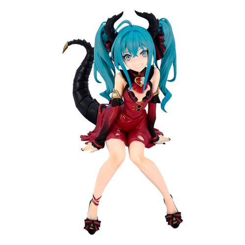 Free UK Royal Mail Tracked 24hr delivery   Cute and quirky statue of Hatsune Miku (Global Vocaloid Superstar). This amazing statue is a launched by Good Smile Company as part of their latest FuRryu noodle stopper collection. Ver. Villain Rd.   This statue is created in immense detail. Showing Hatsune Miku posing elegantly in her dark red villain outfit, with a tail and horns. - Truly stunning ! 