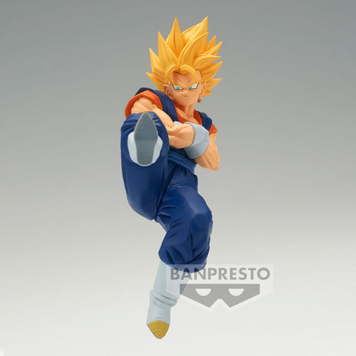 Free UK Royal Mail Tracked 24hr delivery   Stunning statue of Super Saiyan Vegito from the legendary anime Dragon Ball  Z. This amazing figure is launched by Banpresto as part of their latest Match Makers collection.   The creator did an fantastic job creating this, showing Super Saiyan Vegito posing in battle mode effortlessly, arms folded and performing a high kick. 