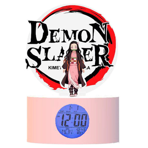 Free UK Royal Mail Tracked 24hr delivery  Official Demon Slayer Nezuko Kamado alarm clock. This amazing clock display is launched by TEKNOFUN as part of their latest collection.   The stand has a huge Demon Slayer panel in the background, beautiful acrylic display of Nezuko, and the LED clock also display the room temperature. - Truly amazing !   Display: Time / Date / Room Temperature / Set alarm   USB Connection  Size: 22cm   Official brand: TEKNOFUN  Excellent gift for any Demon Slayer fan.  Age: 6+ 