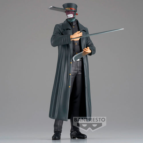 Free UK Royal Mail Tracked 24hr delivery  Spectacular statue of Katana Man from the popular anime series Chainsaw Man. This figure is launched by Banpresto as part of their latest Chain Spirits series Vol. 6.   This figure is created meticulously, showing Katana Man posing in his demon form wearing his cool leather trench coat.   This PVC statue stands at 19cm tall, and packaged in a gift / collectible box from Bandai.   Official brand: Banpresto / Bandai   Excellent gift for any Chainsaw Man fan.