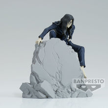 Load image into Gallery viewer, Free UK Royal Mail Tracked 24hr delivery Spectacular statue of Elder Toguro from the classic anime series Yu Yu Hakusho. This amazing figure is launched by Banpresto as part of their latest DXF collection, to celebrate the 30th anniversary of Yu Yu Hakusho. The creator did a smashing job creating this piece, showing the Elder brother of the Toguro brother (Known as Elder Toguro) posing in his dark navy blue suit, sitting on top of a rock.